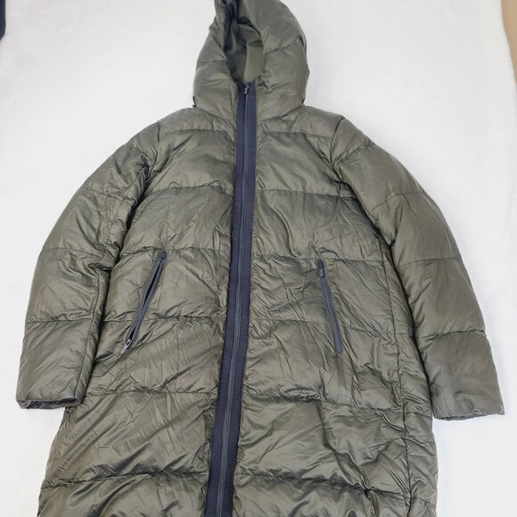 Lululemon Women's Dark Green Out In The Element Hooded Puff Parka Jacket Size 4 - Picture 2 of 8